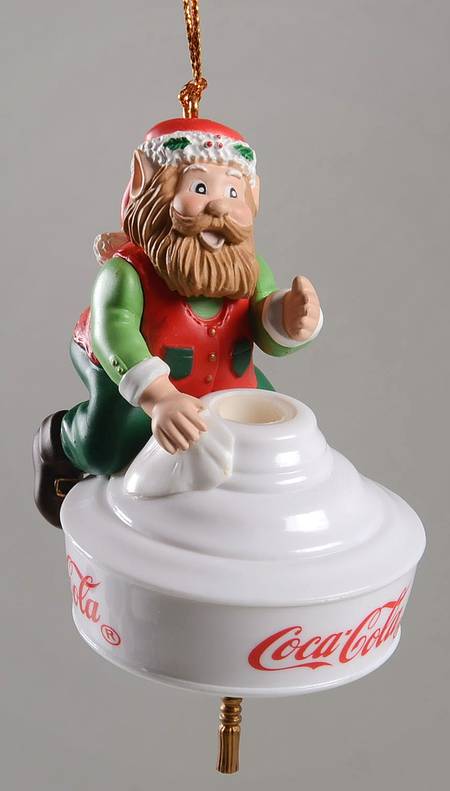 Coca-Cola Town Square Elf On Coca-Cola Ornament - Boxed