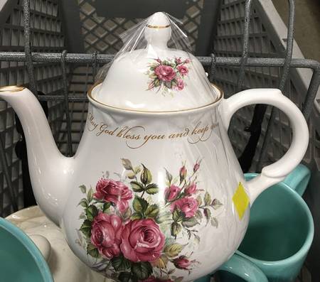 Carpentree Tea Pot May God Bless You And Keep You - No Box