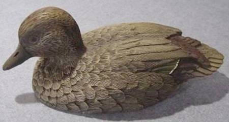 Duck Carvings Blue Wing Teal Hen - With Box