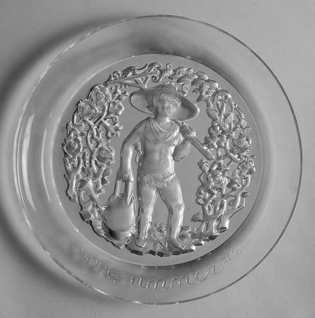 Four Seasons-Wreath Summer,Boy With Rake - With Box