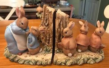 Tales of Beatrix Potter Set Of Bookends - No Box