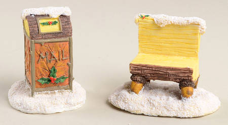 Squashville Village Mailbox & Bench Set - Boxed