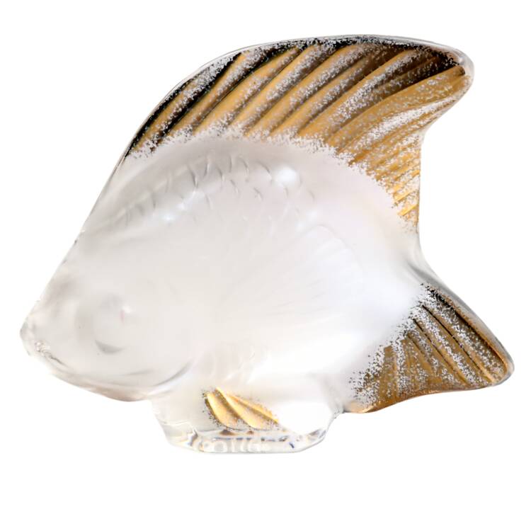 Aquarium Fish Fish - Clear Gold Stamped - Boxed