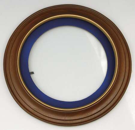 Lafayette Legacy Plate Wooden Frame W/ Blue Mat - No Box