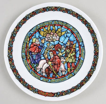 Noel Vitrail-Christmas Plate Tidings Of Great Joy - Boxed