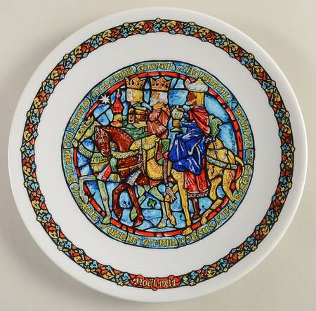 Noel Vitrail-Christmas Plate Guided By The Star - Boxed
