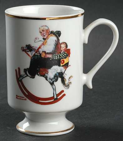 Norman Rockwell Mug Gramps At The Reins - No Box