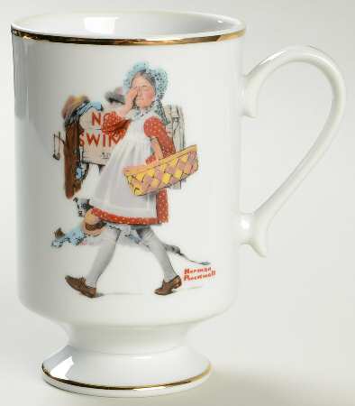 Norman Rockwell Mug Hide Your Eyes - No Box