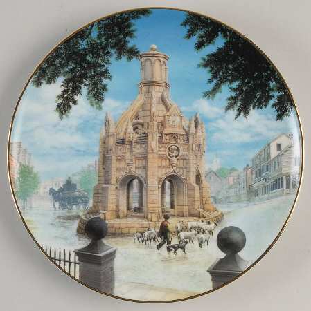 David Winter Cottage Plates Chichester Cross  - Boxed