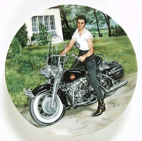 Elvis Presley Looking At A Legend Elvis On His Harley - Boxed