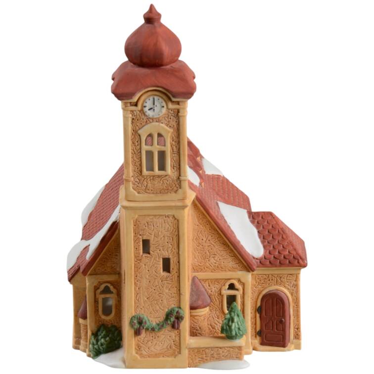 Alpine Village Alpine Church-Tan Trim - Boxed