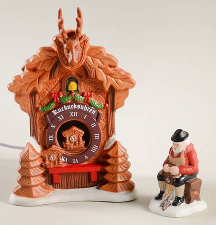 Christmas Market - Alpine Village Black Forest Clocks Booth - Boxed