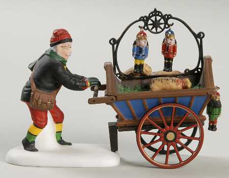 Alpine Village Nutcracker Vendor & Cart - Boxed