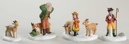 Alpine Village Heidi & Her Goats-Set Of 4 - With Box