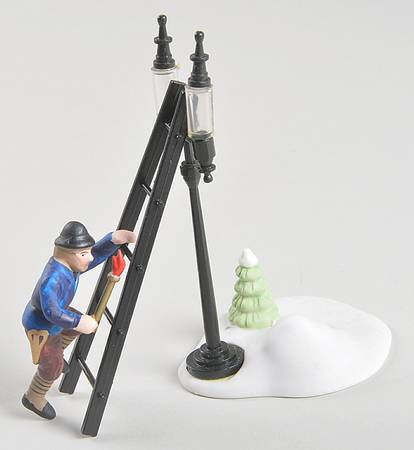 Dickens Village Lamplighter With Lamp-Set Of 2 - Boxed
