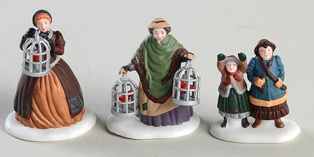 Dickens Village Bird Seller-Set Of 3 - Boxed