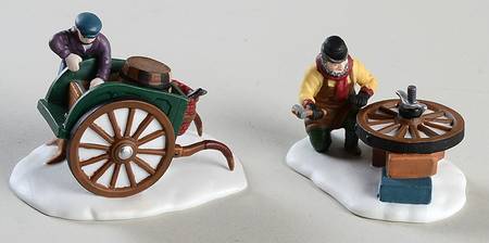 Dickens Village C Bradford Wheelwright & Son-Set Of 2 - Boxed