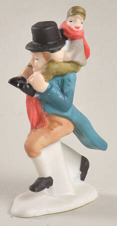 Dickens Village Bob Cratchit & Tiny Tim Only - No Box Nb181a