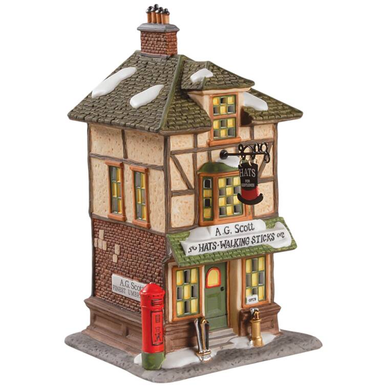 Dickens Village A G Scott Hats & Walking Sticks - Bx361 With Box