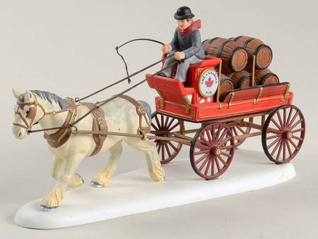 Dickens Village Canadian Pub Beer Wagon - With Box