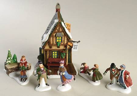 Dickens Village Ashley Pond Skating Party-Set Of 6 - Boxed