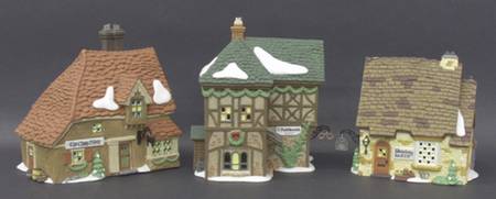 Dickens Village Wrenbury Shops-Set Of 3 - Boxed