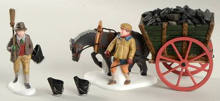 Dickens Village Delivering Coal For The Hearth - Boxed