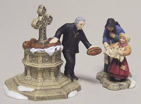 Dickens Village The Charitable Vicar-Set Of 2 - With Box Bx330