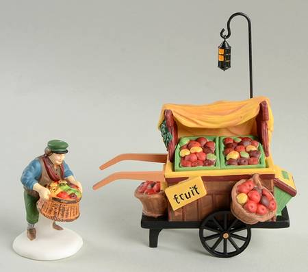 Dickens Village Chelsea Market Fruit Monger & Cart - Boxed