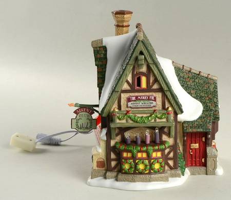 Dickens Village The Merry Fir Advent Wreathes - With Box Bx748