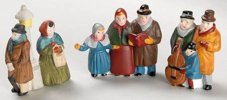 Dickens Village Carolers White Post Version - Boxed