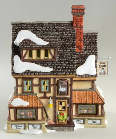 Dickens Village Golden Swan Baker-Anniversary Edition - With Box Bx382