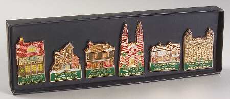 Dickens Village 20th Anniversary History Pins - Wtih Box Bx377