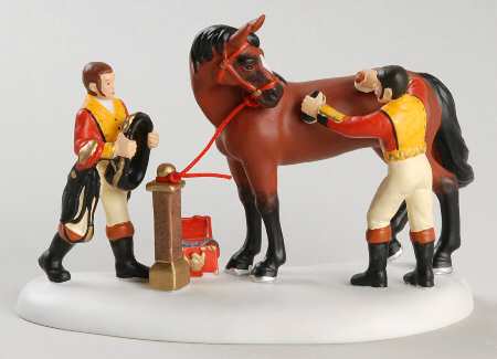 Dickens Village Tending The Royal Horses - Boxed