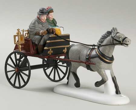 Dickens Village Red Christmas Sulky - Boxed