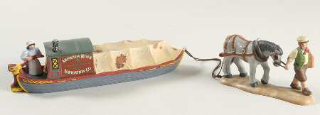 Dickens Village Abington Canal Boat-Set Of 2 - Boxed