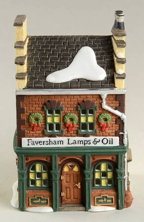 Dickens Village Faversham Lamp & Oil - Boxed