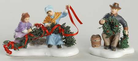 A Victorian Christmas-Dicken's Village Decorating With Holiday Greenery - With Box