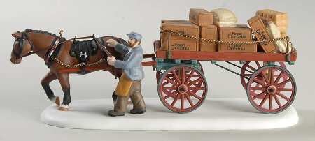 Dickens Village Gourmet Chocolate Delivery Wagon - Boxed