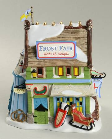 Dickens Village Frost Fair Sled & Sleigh Renta - With Box Bx701