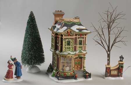 A Victorian Christmas-Dicken's Village Victorian Family Christmas Home - Boxed