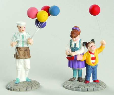 Disney Parks Village Balloon Seller-Set Of 2 - Boxed