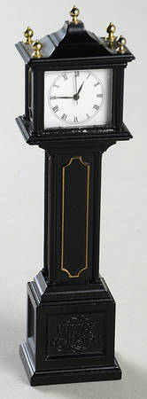 Heritage Village Town Clock-Black - Boxed