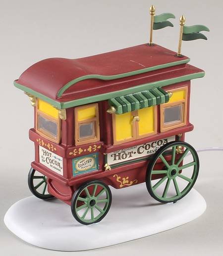 Heritage Village Village Friends Cocoa Cart  - Boxed