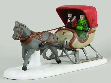 Heritage Village One Horse Open Sleigh - With Box 108