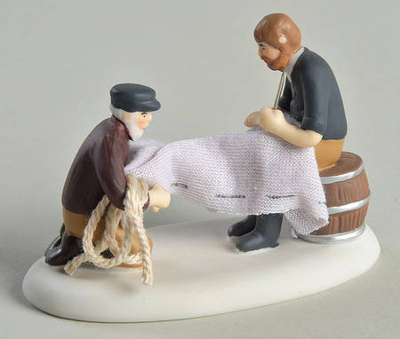 New England Village Mending The Sails - Boxed
