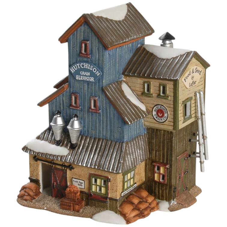 New England Village Hutchison Grain Elevator - Boxed