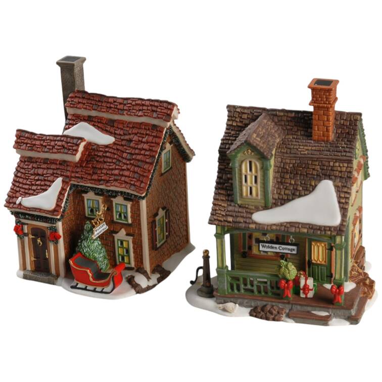 New England Village Warren Homestead And Walden Cottage - Boxed