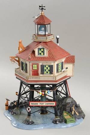 New England Village Breakers Point Lighthouse - Boxed