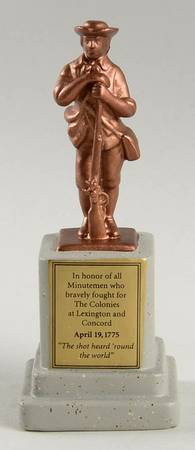 New England Village Minuteman Statue - Boxed
